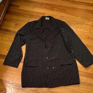 Black Pinstripe Charades costume Blazer men’s XL